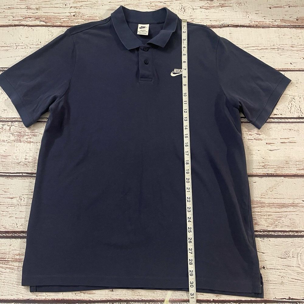 Nike Embroidered Swoosh Blue Short Sleeve Polo Shirt Men's Size XL - Picture 5 of 7